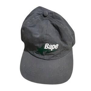 Bape Dark Gray Cap with Green Logo